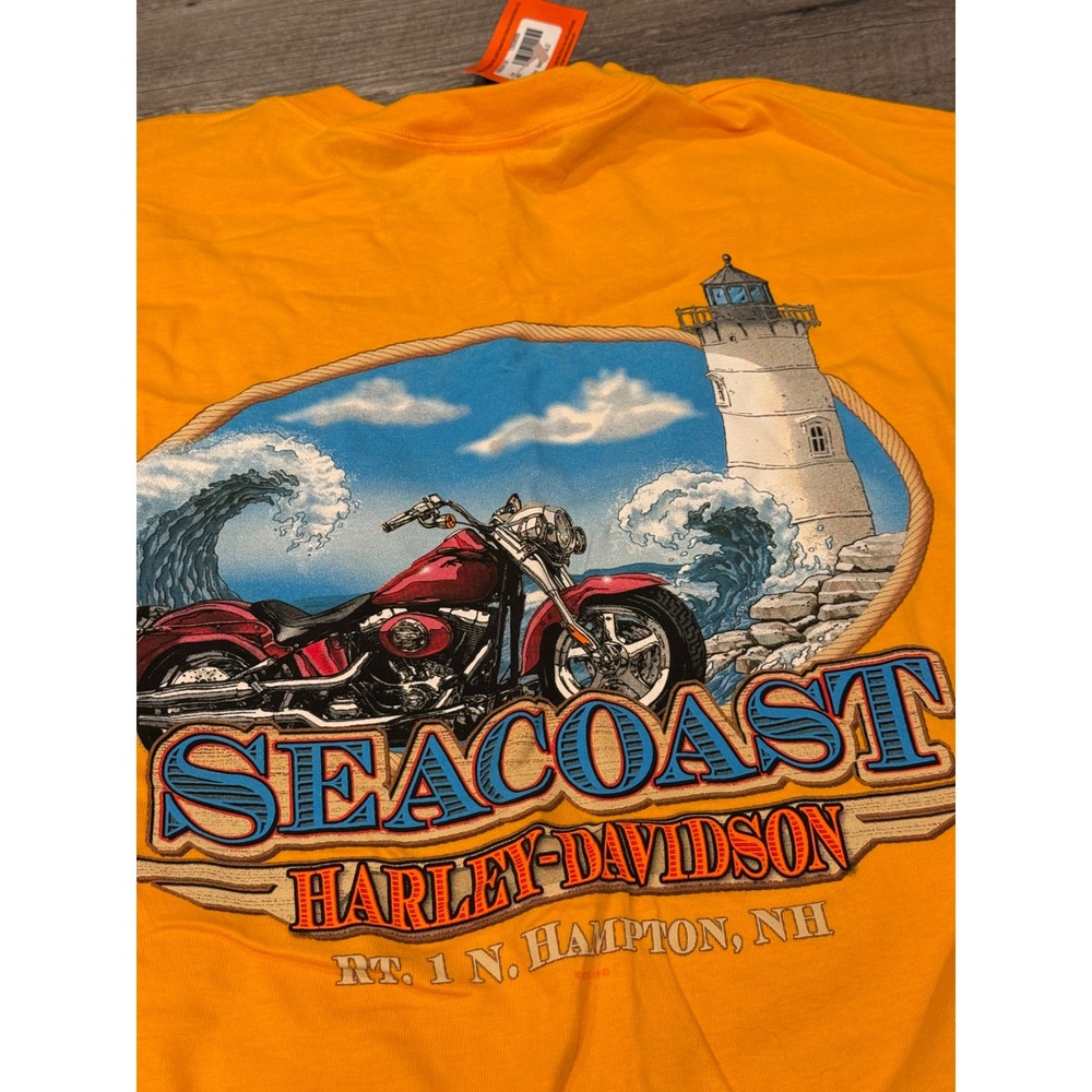 Harley Davidson Seacoast Lighthouse Motorcycle T Shirt Men's 3XL 2010